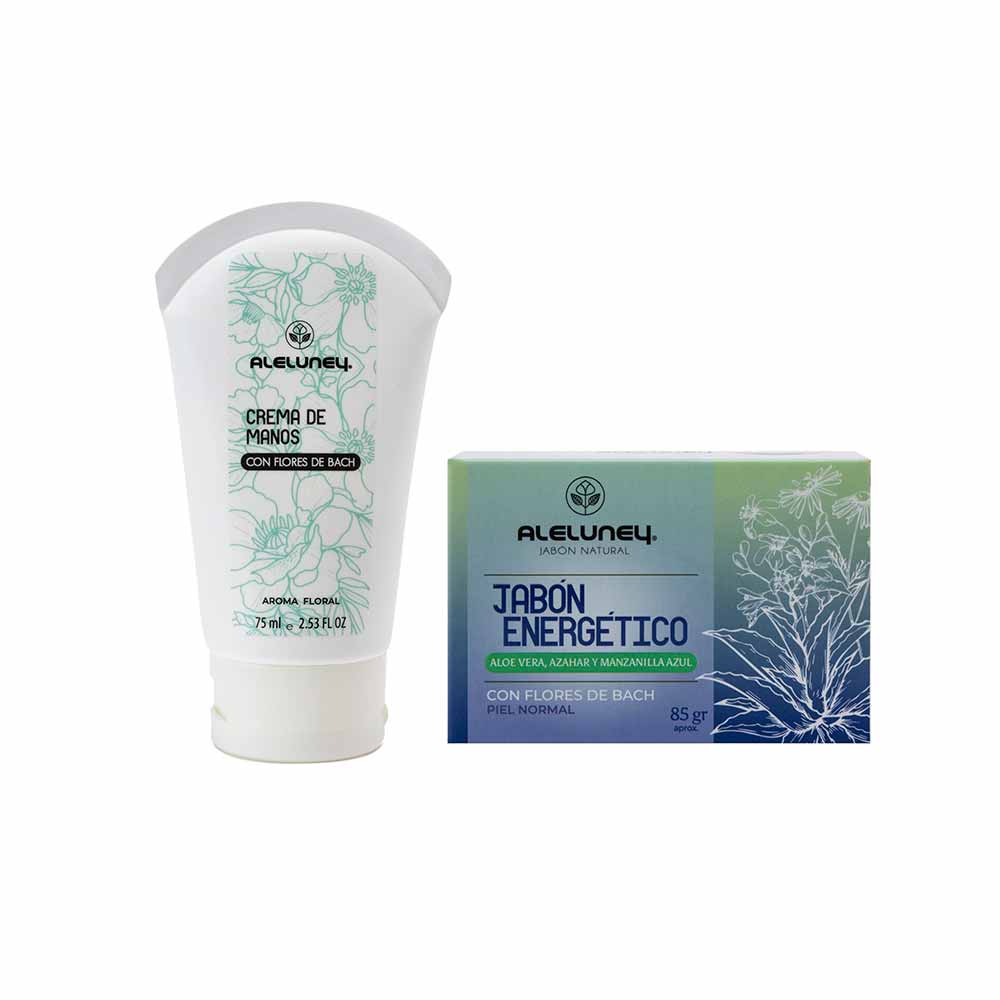 set crema manos y jabón energético