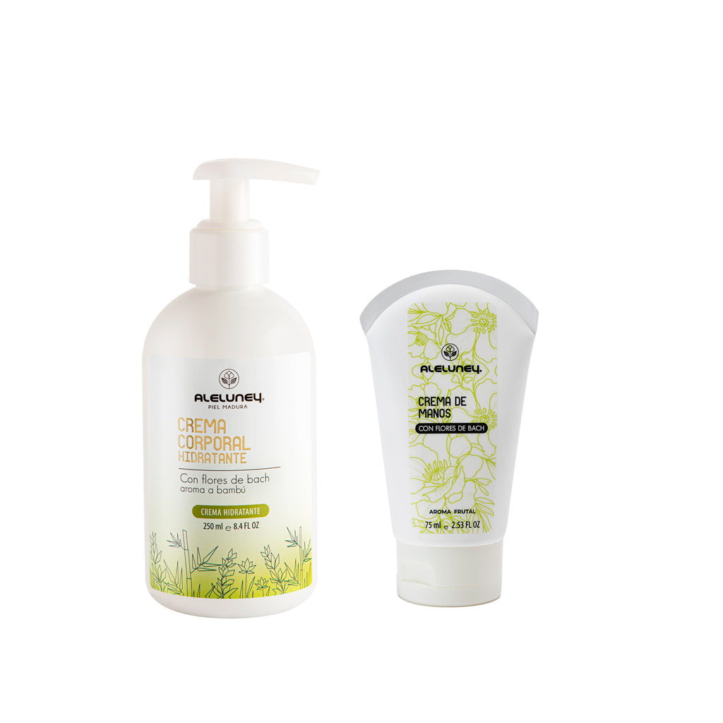 Set corporal antiedad bambú y crema de manos frutal