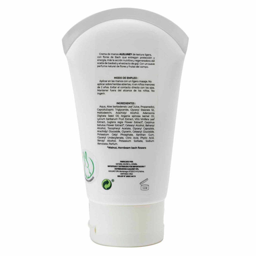 etiqueta crema de manos frutal